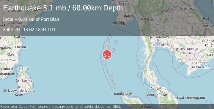 Map of ANDAMAN ISLANDS, INDIA REGION