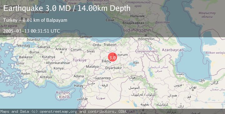 Map of EASTERN TURKEY