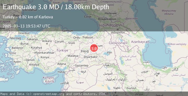 Map of EASTERN TURKEY