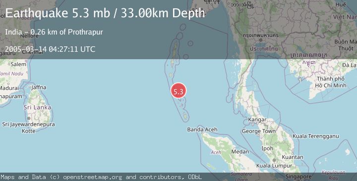 Map of NICOBAR ISLANDS, INDIA REGION