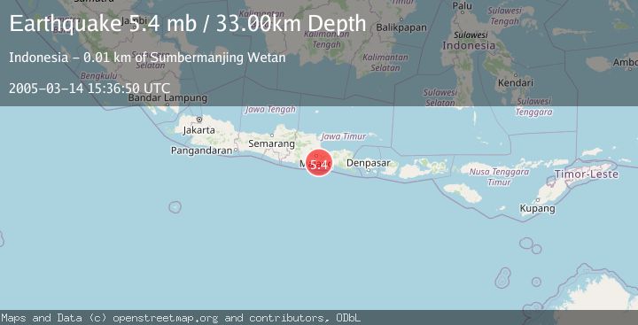 Map of JAVA, INDONESIA