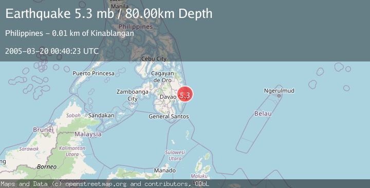 Map of MINDANAO, PHILIPPINES