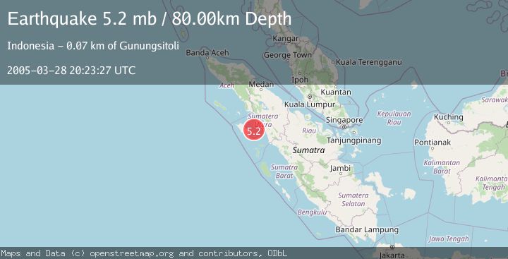 Map of NORTHERN SUMATRA, INDONESIA