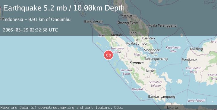 Map of NIAS REGION, INDONESIA