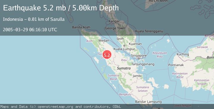 Map of NORTHERN SUMATRA, INDONESIA