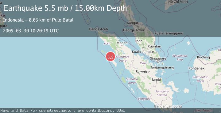 Map of NORTHERN SUMATRA, INDONESIA
