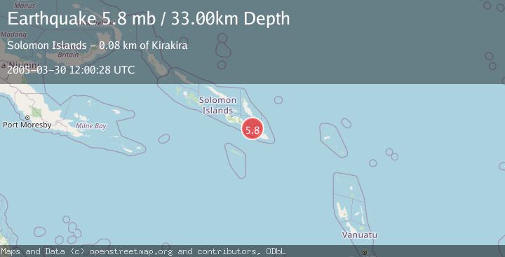 Map of SOLOMON ISLANDS