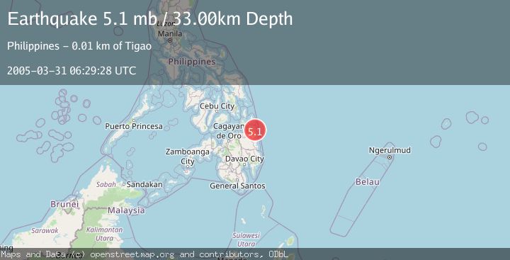 Map of MINDANAO, PHILIPPINES