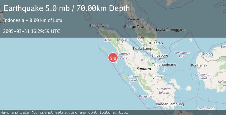 Map of NIAS REGION, INDONESIA