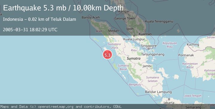 Map of NIAS REGION, INDONESIA