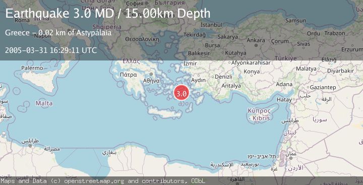 Map of DODECANESE ISLANDS, GREECE