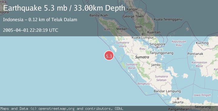 Map of NIAS REGION, INDONESIA