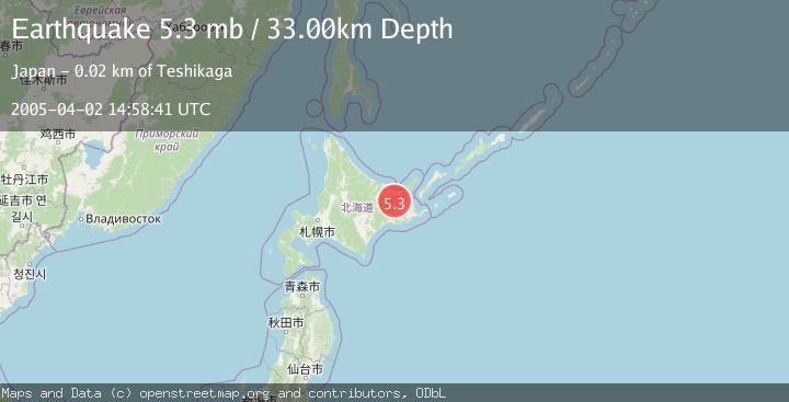 Map of HOKKAIDO, JAPAN REGION
