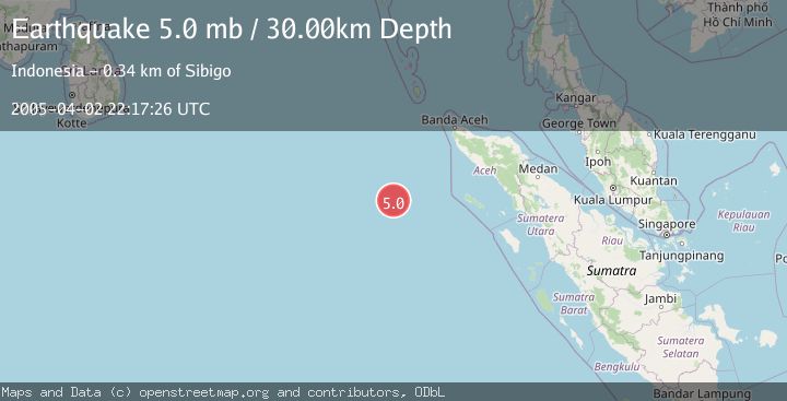 Map of OFF W COAST OF NORTHERN SUMATRA