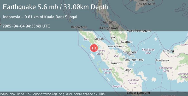 Map of NORTHERN SUMATRA, INDONESIA
