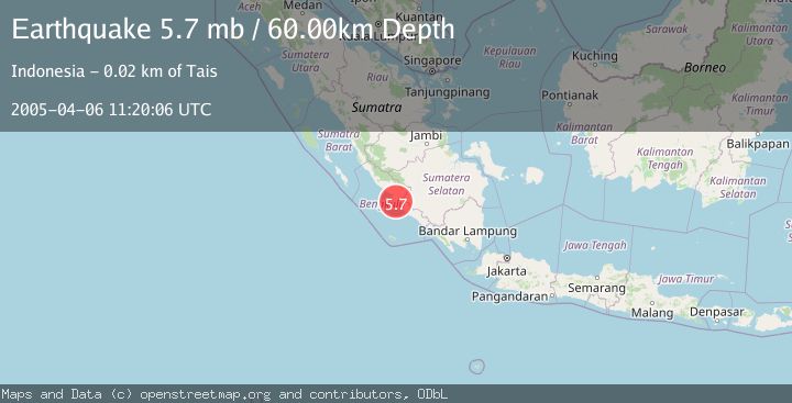 Map of SOUTHERN SUMATRA, INDONESIA
