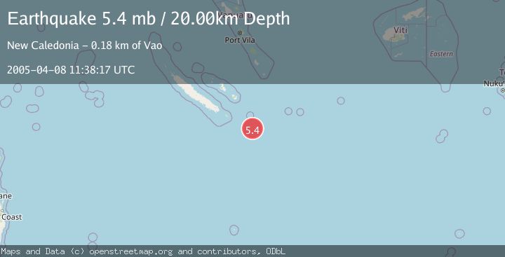 Map of SOUTHEAST OF LOYALTY ISLANDS