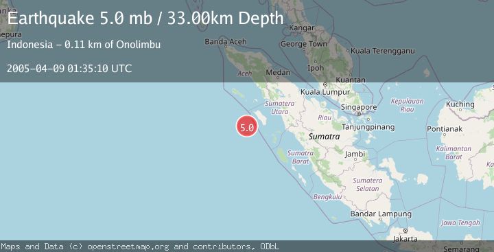 Map of NIAS REGION, INDONESIA