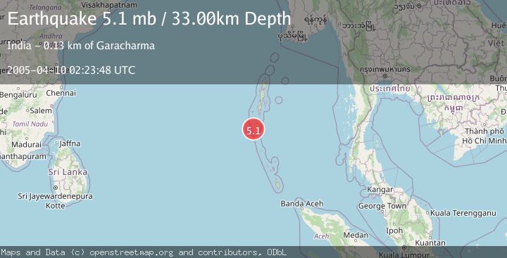 Map of ANDAMAN ISLANDS, INDIA REGION