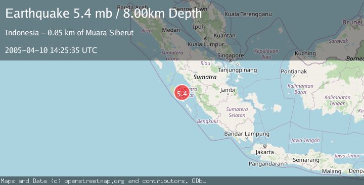 Map of KEP. MENTAWAI REGION, INDONESIA