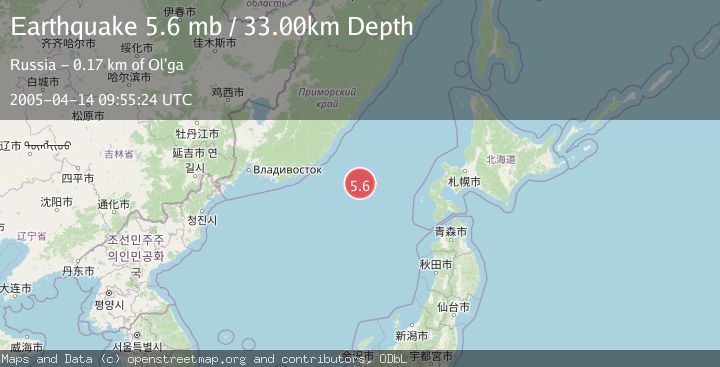 Map of EASTERN SEA OF JAPAN