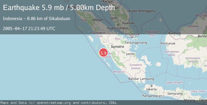Map of KEP. MENTAWAI REGION, INDONESIA