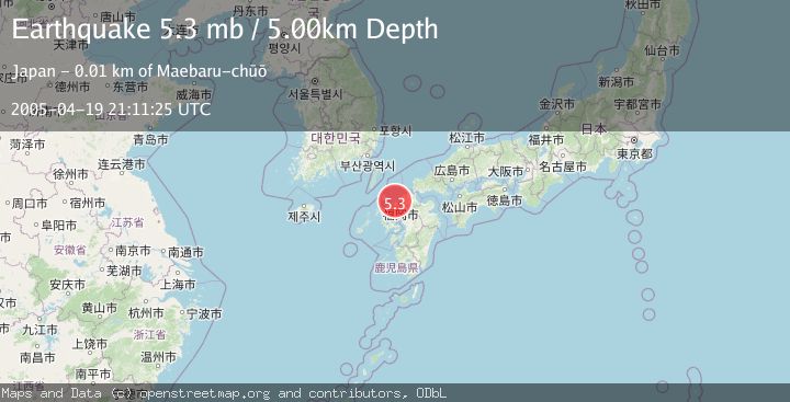 Map of KYUSHU, JAPAN