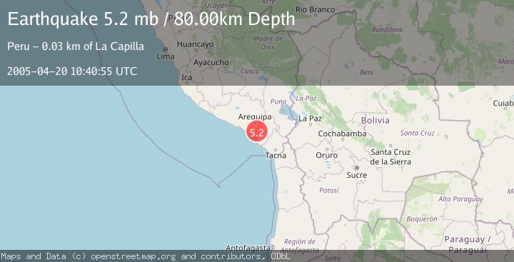 Map of SOUTHERN PERU