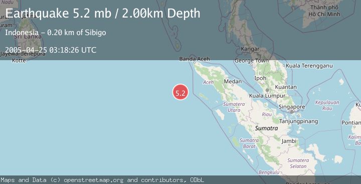 Map of OFF W COAST OF NORTHERN SUMATRA