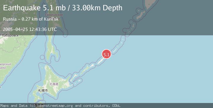 Map of KURIL ISLANDS