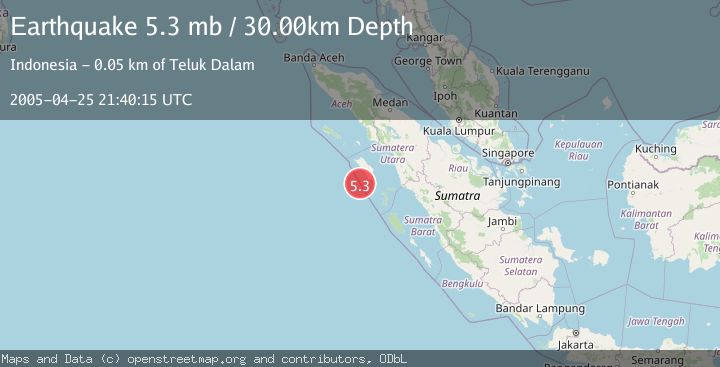 Map of NIAS REGION, INDONESIA