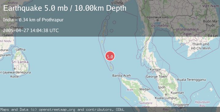 Map of NICOBAR ISLANDS, INDIA REGION