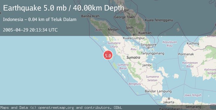 Map of NIAS REGION, INDONESIA