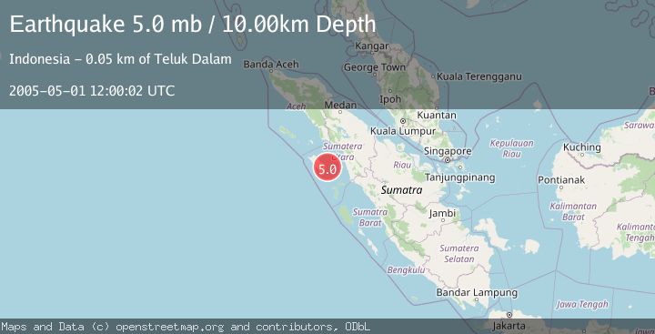Map of NIAS REGION, INDONESIA