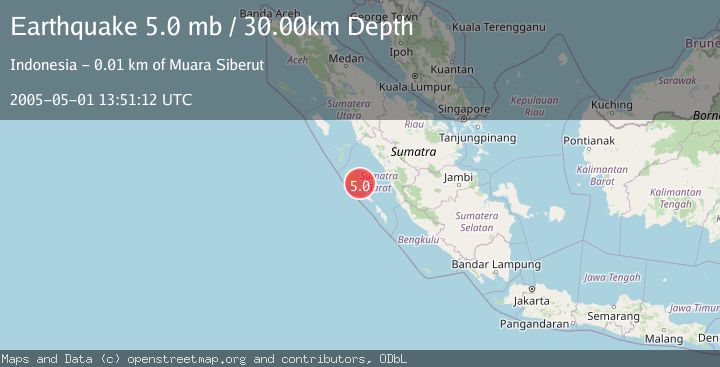 Map of KEP. MENTAWAI REGION, INDONESIA