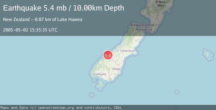 Map of OFF W. COAST OF S. ISLAND, N.Z.