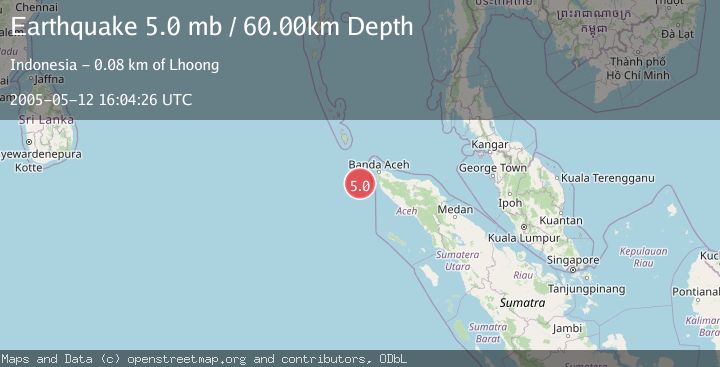 Map of NORTHERN SUMATRA, INDONESIA