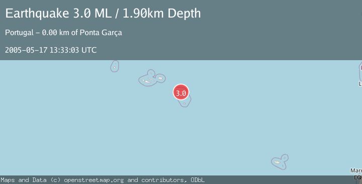 Map of AZORES ISLANDS, PORTUGAL