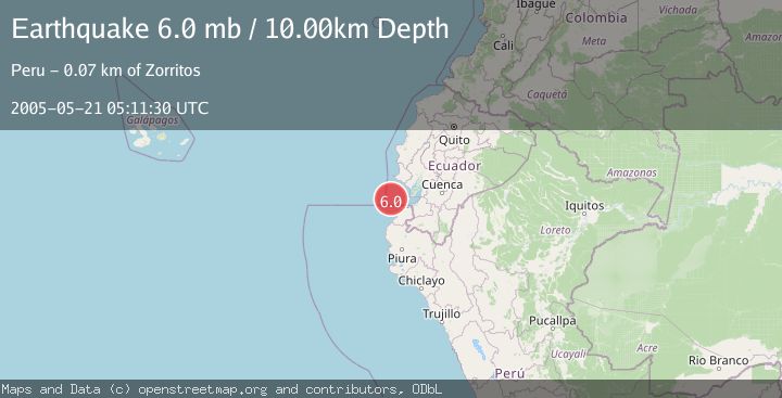 Map of NEAR COAST OF NORTHERN PERU