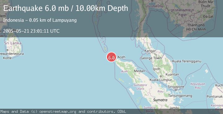 Map of NORTHERN SUMATRA, INDONESIA