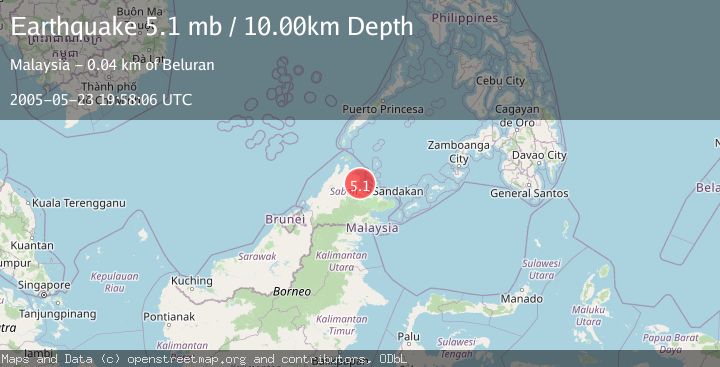Map of SABAH, MALAYSIA