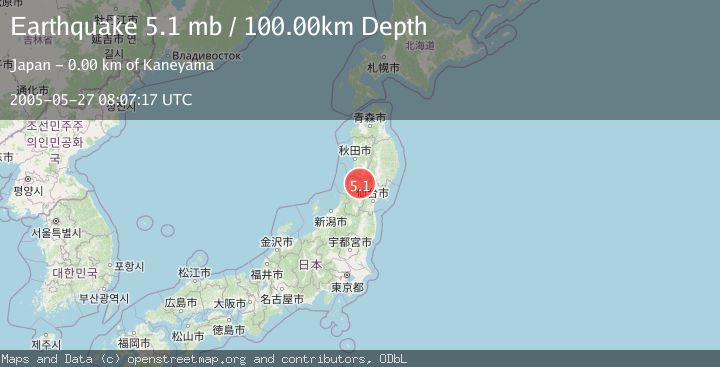 Map of EASTERN HONSHU, JAPAN