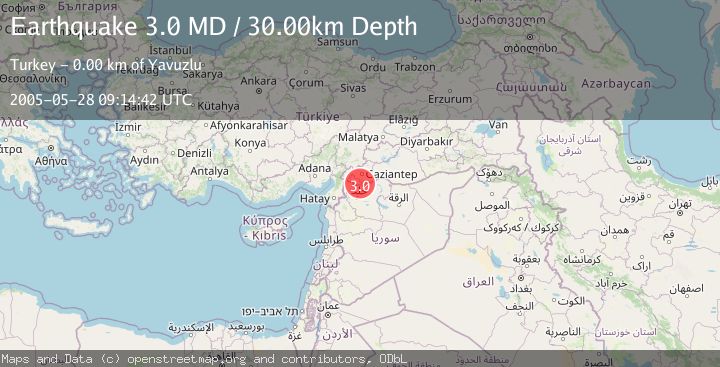 Map of TURKEY-SYRIA BORDER REGION