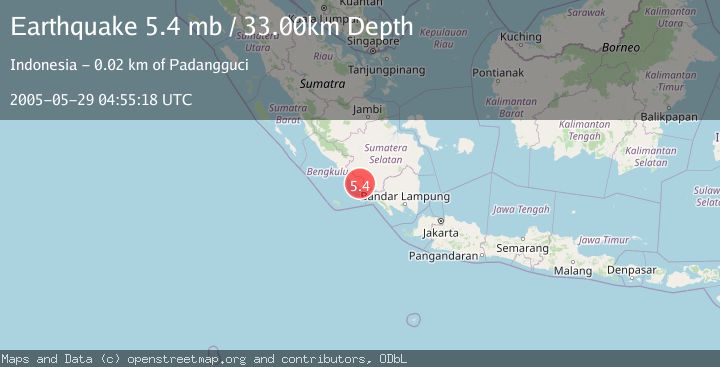 Map of SOUTHERN SUMATRA, INDONESIA