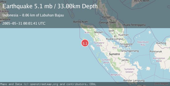 Map of NIAS REGION, INDONESIA
