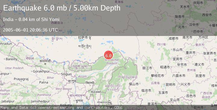 Map of ARUNACHAL PRADESH, INDIA