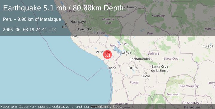 Map of SOUTHERN PERU