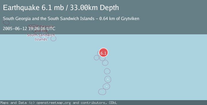 Map of SOUTH SANDWICH ISLANDS REGION