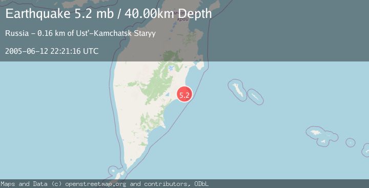 Map of NEAR EAST COAST OF KAMCHATKA