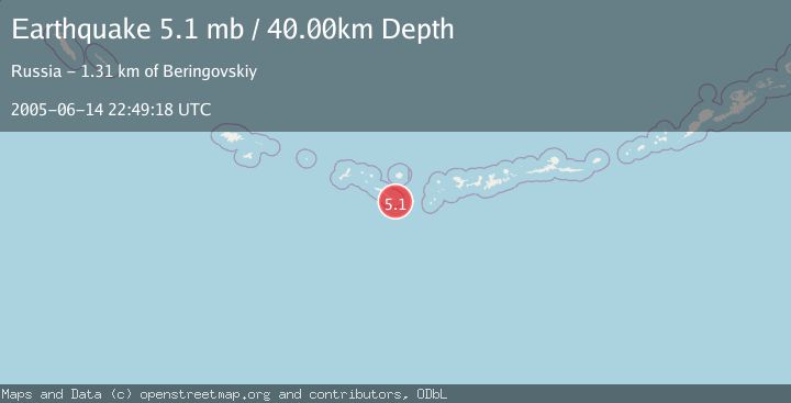 Map of RAT ISLANDS, ALEUTIAN ISLANDS